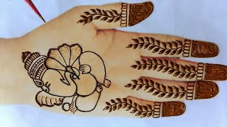 How to make ganesh ji with mehndi| Ganesh chaturthi mehndi design 2023| Easy mehndi design| Mehndi