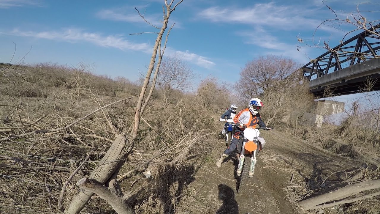河川敷モトクロス】SUZUKI RM-Z250で復旧したエンデューロコースへ