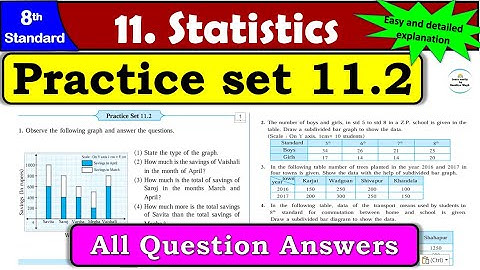 Practice Set 11.2 | Class 8 | Chapter 11 Statistics | Maths | All Question Answers