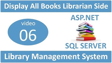 how to display all added books librarian side in asp.net lms