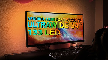 DIY Arduino Ambilight Setup Tour (133 WS2812B Led) on Asus PG348Q Ultrawide, Movies & Gameplay demo.