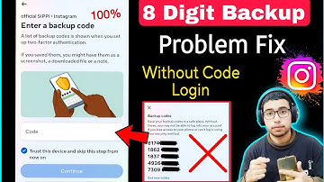 fix instagram 8 digit backup code problem | how to get 8 digit backup code on instagram