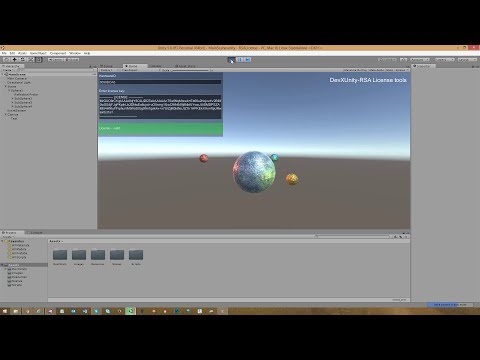 RSA key User Licensing Tools for Unity3d games