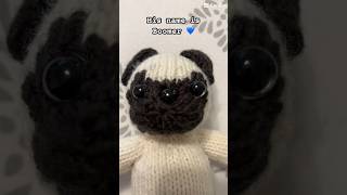 Amigurumi Pug 💙 #sparklyone #yarn #love #diy #knitting #amigurumi #knitting #cute #dogs #fun #how