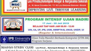 Intensif utm bk ipb 2019