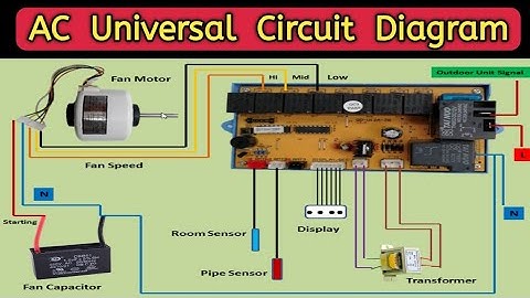 Air conditioner PCB | AC universal circuit diagram _ Split ac universal PCB