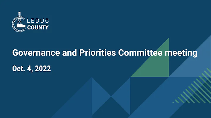 Oct. 4, 2022: Leduc County Governance and Prioriti...