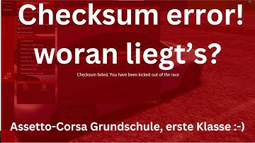 Assetto Corsa Online - Checksum Error!
