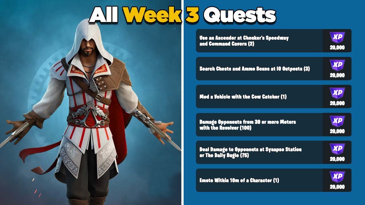Fortnite All Week 3 Season Quests Guide - Chapter 3 Season 2