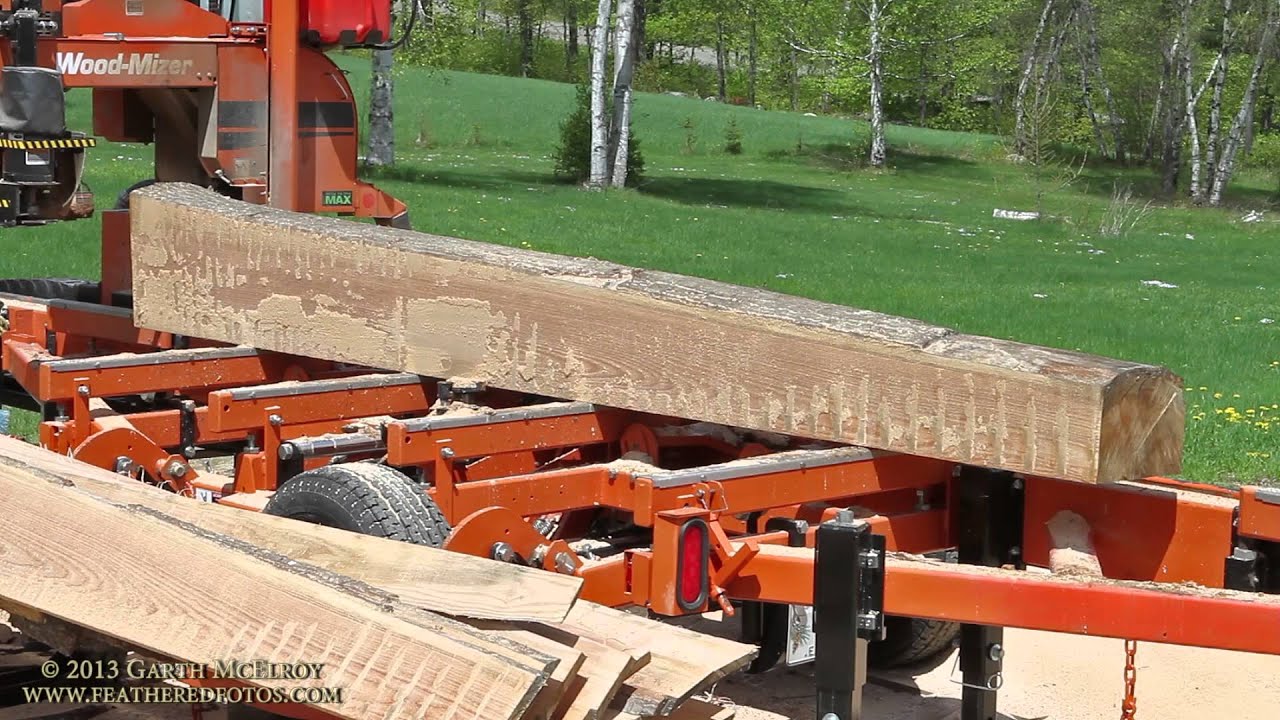 LT40 Wood-Mizer Milling Red Oak - YouTube