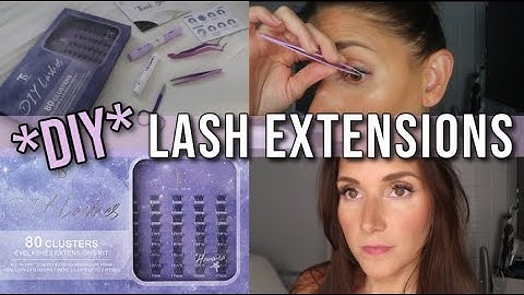 LASH EXTENSIONS AT HOME ♥ HOW TO APPLY LASH EXTENSIONS TUTORIAL