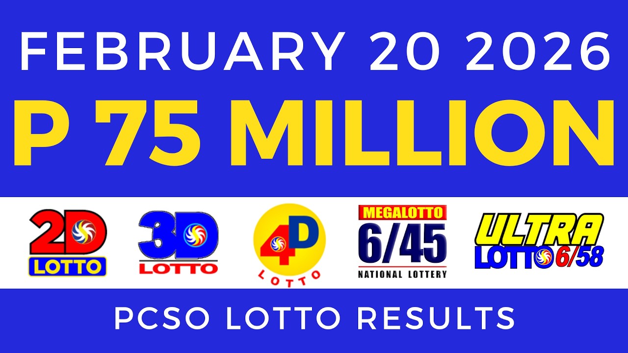 Lotto Result Today 9pm February 20 2026 PCSO