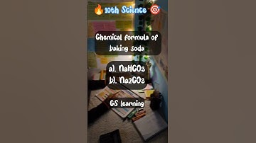 Chemical formula of baking soda 🎯🎯#sciencequiz #quiztime #science