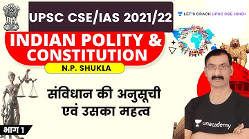Constitution Schedule and its Importance | UPSC CSE/IAS 2021/22 I Narpati Shukla