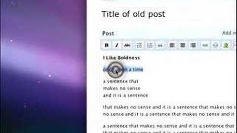 WordPress 30 Second Tutorial: Edit Text