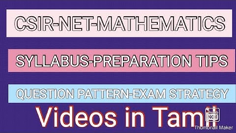 Csir Net Maths online coaching in tamil-syllabus-important topics-reference books-pattern-strategy