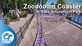 Zoooooom Coaster front seat on-ride 4K POV Oaks Amusement Park