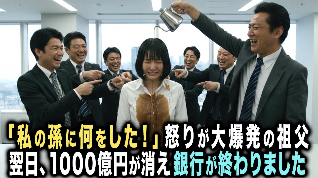 【スカッと】「私の孫娘に何をした！」孫娘が理不尽に怒鳴られる姿を見た老人。翌日、1000億が消え、銀行が終わりました。【シニア】