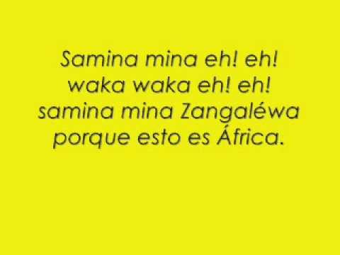 Shakira - Waka Waka Spanish version with Lyrics