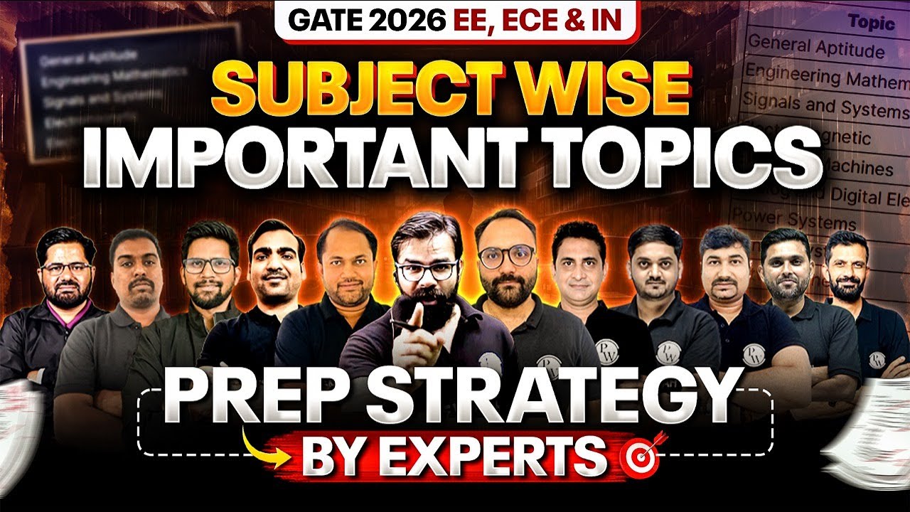 GATE 2026 EE, ECE, IN | Subject Wise Important Topics & Weightage ...