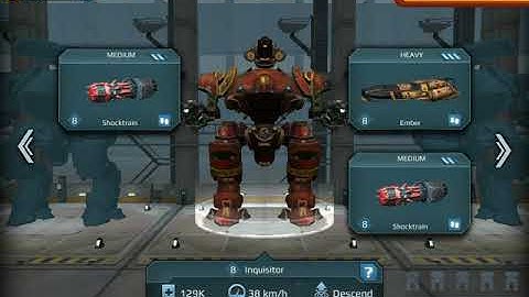October 2017 - War Robots Test Server (iOS) - Prototype Weapons Ember & Shocktrain