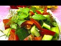 ‘Бодринг ва Памидорли салат’ лёгкий салат с огурцов и помидоров !!!