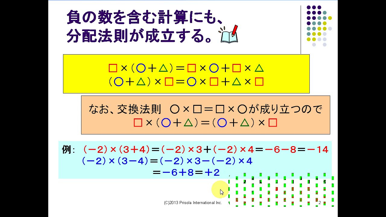 中1数学第1章16分配法則 基本問題 - YouTube