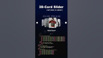 How To Make a 3D Responsive Image Slider With HTML CSS & JS | Easy Tutorial (2025) #slider #shorts
