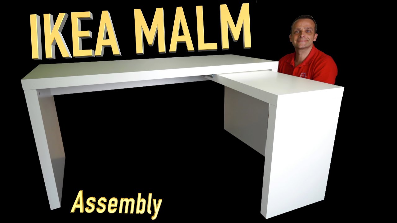 Ikea Malm Desk With Pull Out Panel Assembly Instructions - Youtube