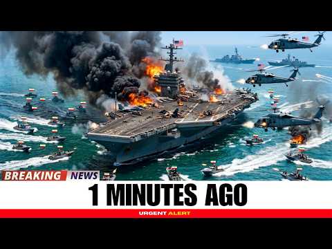 Video 80 Iranian Speedboats Swarm Attack on U.S. Aircraft Carrier in Strait of Hormuz — Then THIS Happened