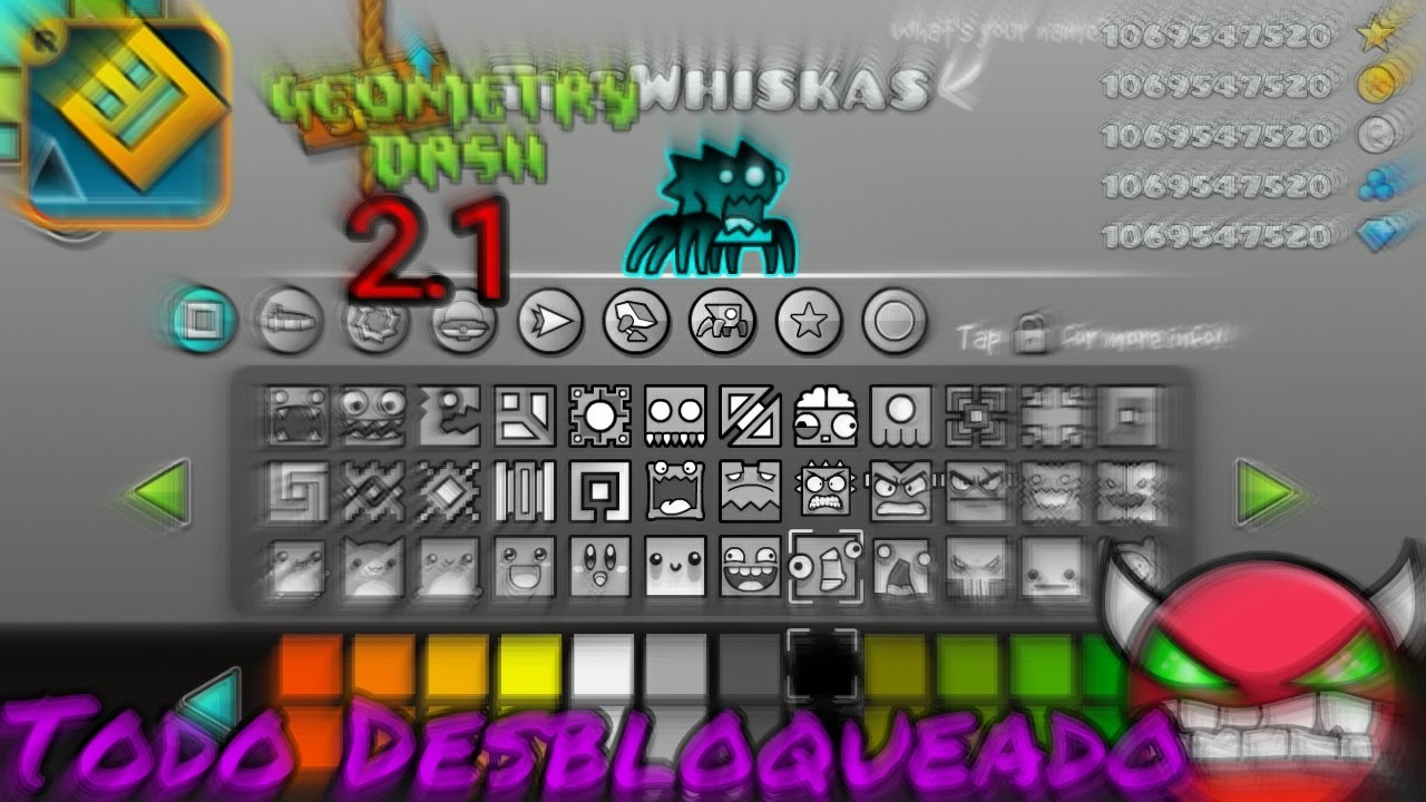 Geometry Dash 2.1 Todo Desbloqueado !!!🐼🔥 - YouTube