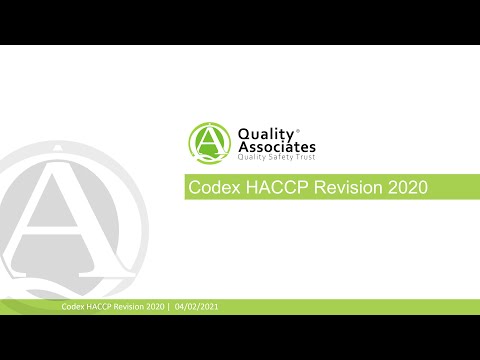 CODEX HACCP 2020 Update Webinar