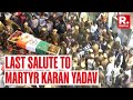 Slain soldier karan yadavs mortal remains brought home in kanpur  poonch terror attack