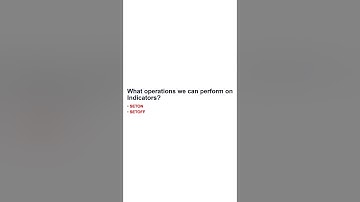 What operations we can perform on Indicators