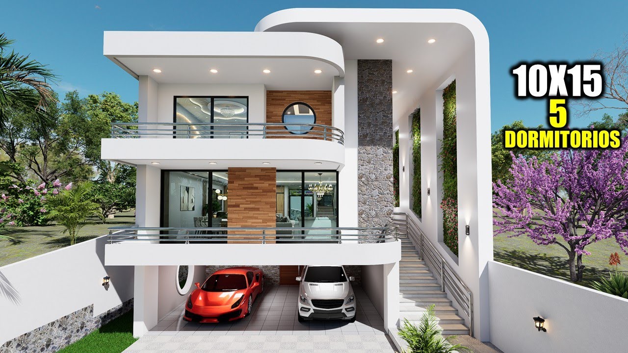 CASA MODERNA 10X15 CON 5 HABITACIONES (RVL CASAS 2025) #home #interiordesign #architecture