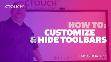 How to customize and hide toolbars in UBoardMate CC