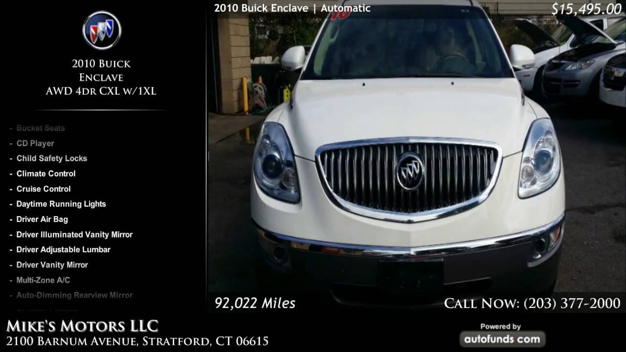 Used 2010 Buick Enclave Mike's Motors LLC, Stratford, CT SOLD YouTube