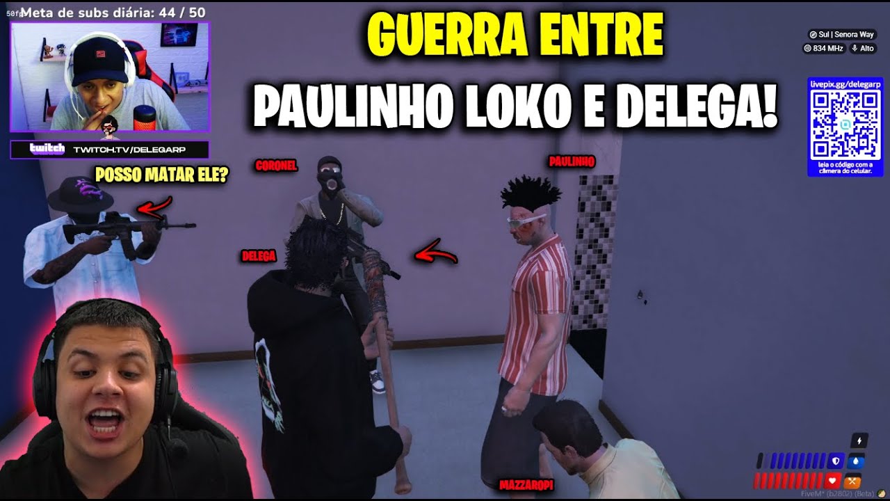 PAULINHO LOKO E DELEGADO EM GUERRA! DELEGA RECUPEROU O CARRO? VAI TER  VINGANÇA DO PAULO? GTA RP 