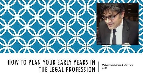 LBA Lecture: How to plan your early years in the legal career.