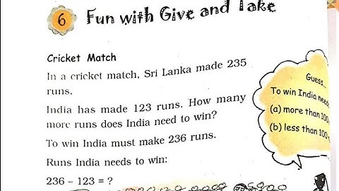Class 3 | Maths |  Chapter 6 | Fun with give and Take (Part 1)