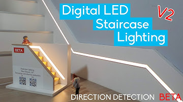 Digital LED Staircase Lighting V2 Prototyp Demo - Arduino APA102 LED