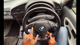 BMW E46 Steering Wheel on BMW E36 – Does It Fit? Button-Controlled Exhaust!