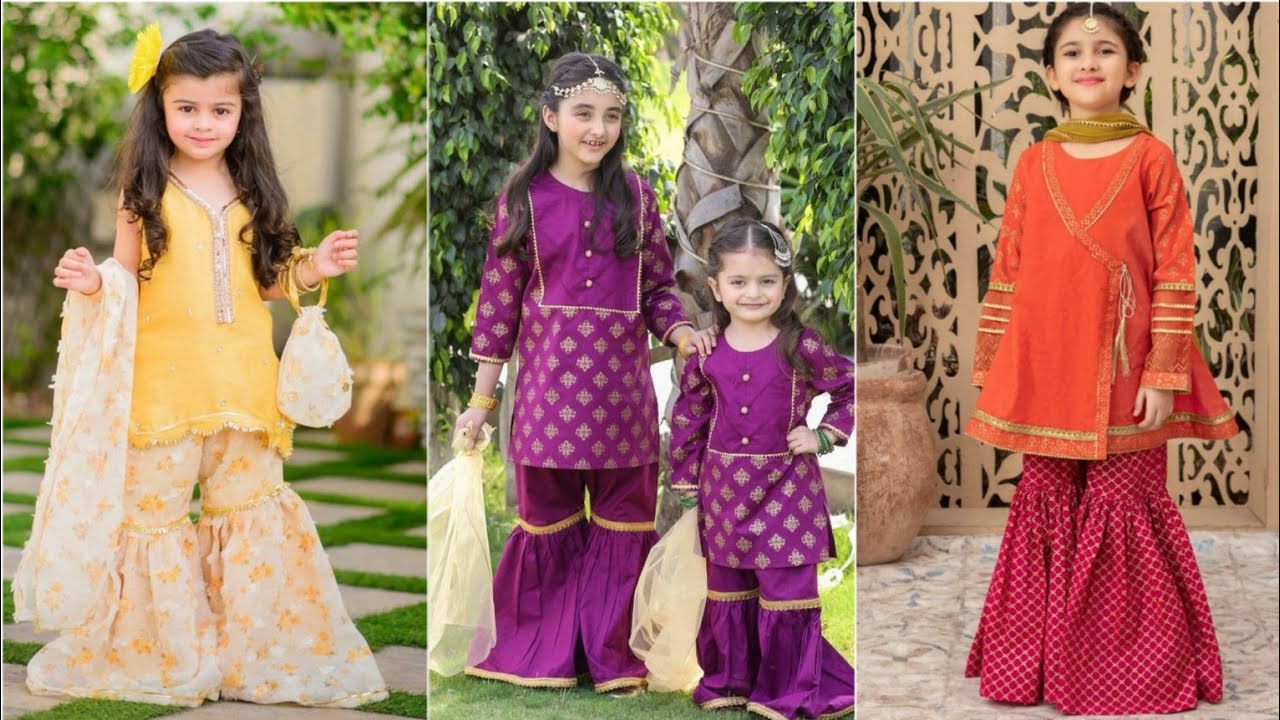 Eid Dress Designs for girls baby girls dress designing ideas 2023