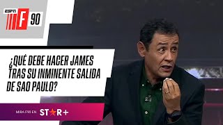 ¿Qué debe hacer James tras su inminente salida de Sao Paulo?: ¡Caliente debate en ESPN F90 Colombia!