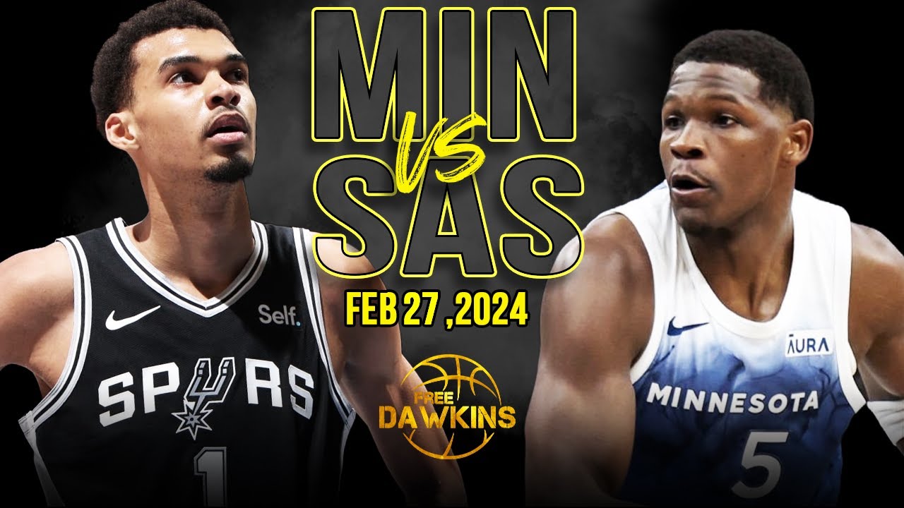 Minnesota Timberwolves vs San Antonio Spurs Full Game Highlights | February 27, 2024 | FreeDawkins