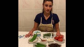 Labneh with vegetables / لبنة مع خضره