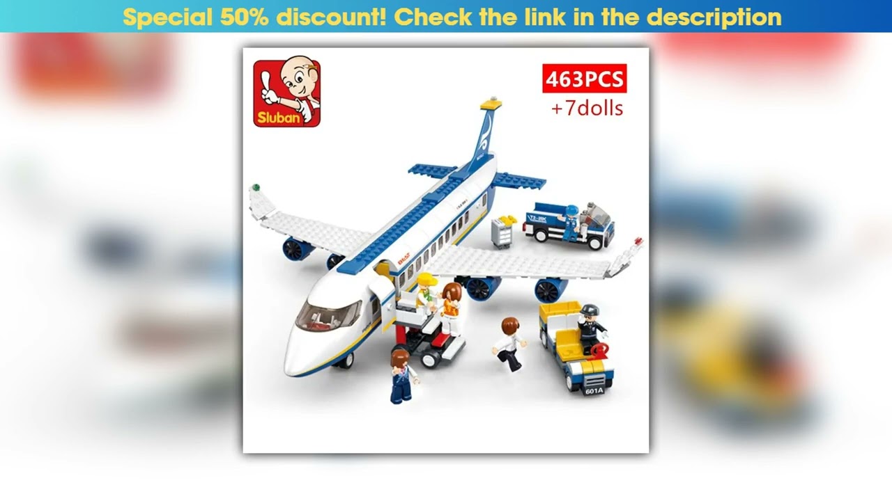 463Pcs City Airport Airbus Aircraft Airplane Plane Brinquedos Avion Model Building Blocks Bricks