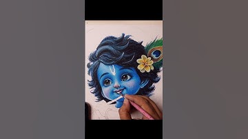 Krishna Drawing 😍 #shorts #art #drawing #krishna