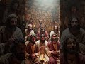 The holy spirit descended on the apostles
