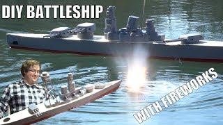 GIANT DIY RC Battleships with fireworks screenshot 5